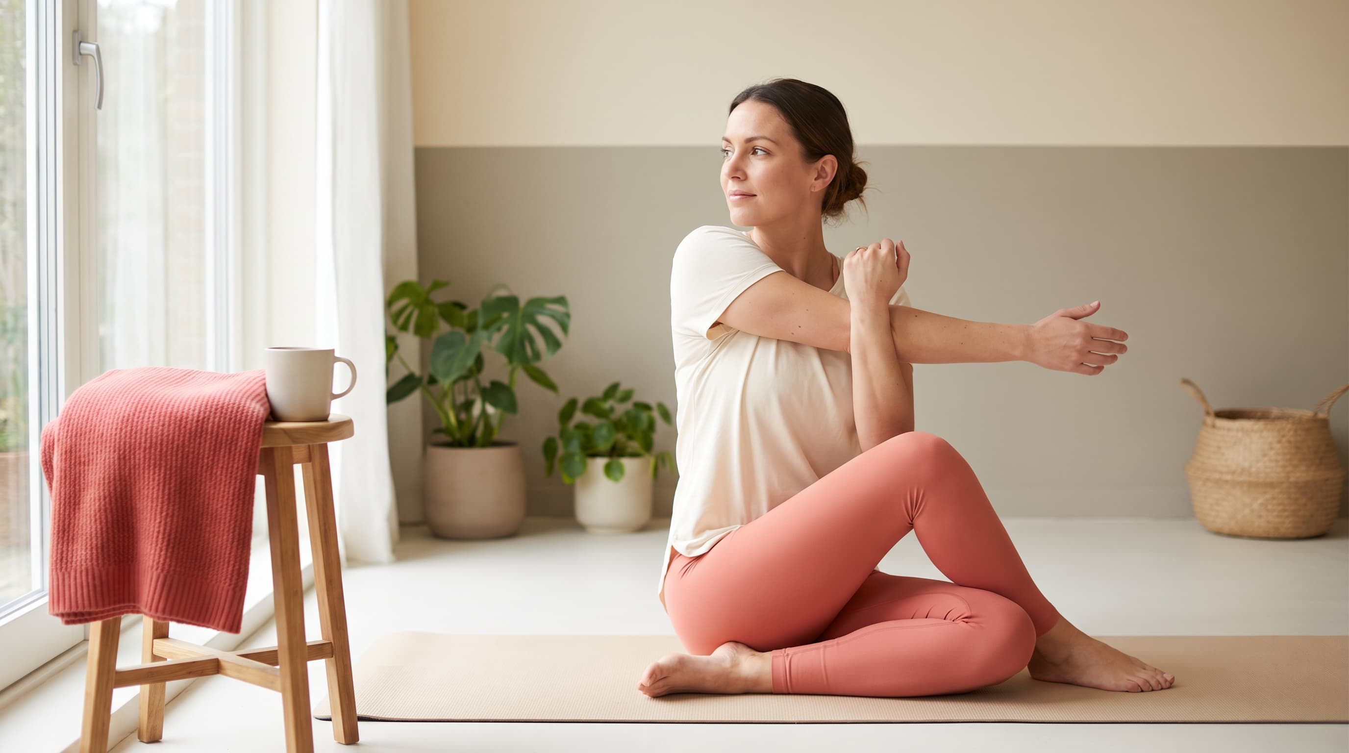 yogamatta på gym